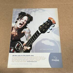 DJ ASHBA - Ovation Guitars - 2002 Print Advertisement